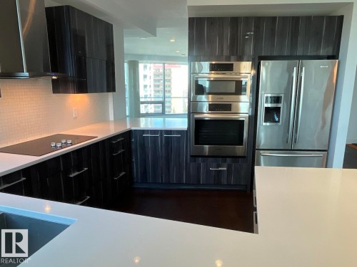 1003 11969 Jasper Avenue, Edmonton, AB - Indoor Photo Showing Kitchen With Upgraded Kitchen