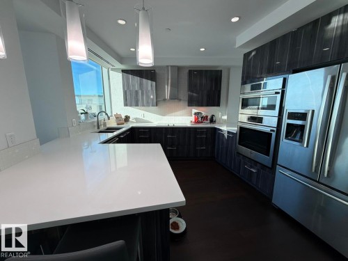 1003 11969 Jasper Avenue, Edmonton, AB - Indoor Photo Showing Kitchen With Upgraded Kitchen