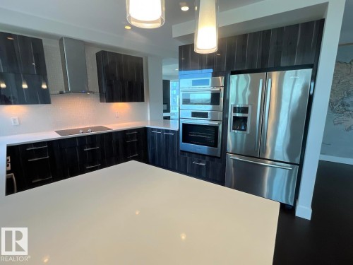 1003 11969 Jasper Avenue, Edmonton, AB - Indoor Photo Showing Kitchen With Upgraded Kitchen