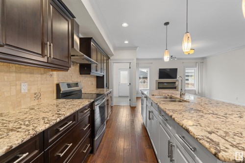 9654 83 Avenue, Edmonton, AB - Indoor Photo Showing Kitchen With Double Sink With Upgraded Kitchen