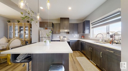 252 41 Avenue, Edmonton, AB - Indoor Photo Showing Kitchen With Stainless Steel Kitchen With Double Sink With Upgraded Kitchen