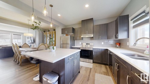 252 41 Avenue, Edmonton, AB - Indoor Photo Showing Kitchen With Stainless Steel Kitchen With Double Sink With Upgraded Kitchen