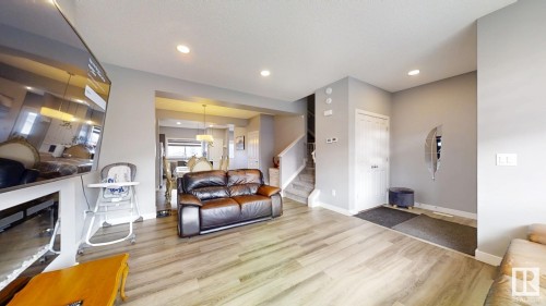 252 41 Avenue, Edmonton, AB - Indoor Photo Showing Other Room With Fireplace