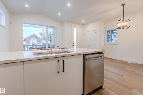 4921 50 Avenue, Legal, AB - Indoor Photo Showing Kitchen With Double Sink