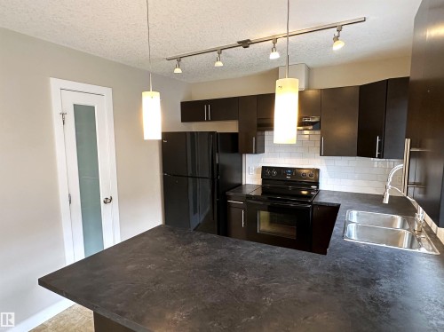 47 9535 217 Street, Edmonton, AB - Indoor Photo Showing Kitchen With Double Sink