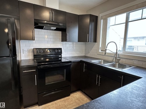 47 9535 217 Street, Edmonton, AB - Indoor Photo Showing Kitchen With Double Sink