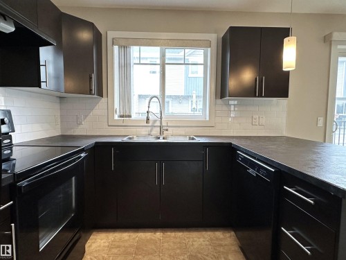 47 9535 217 Street, Edmonton, AB - Indoor Photo Showing Kitchen With Double Sink