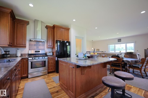 240002 Twp Rd 674, Rural Athabasca County, AB - Indoor Photo Showing Kitchen With Double Sink