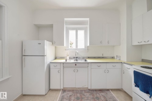 10149 122 Street, Edmonton, AB - Indoor Photo Showing Kitchen With Double Sink
