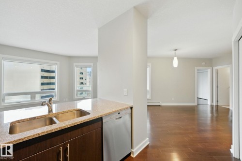 701 10152 104 Street, Edmonton, AB - Indoor Photo Showing Kitchen With Double Sink