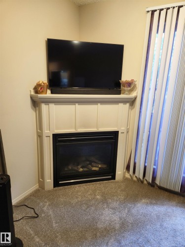 123 2098 Blackmud Creek Drive, Edmonton, AB - Indoor Photo Showing Living Room With Fireplace