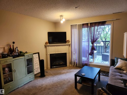 123 2098 Blackmud Creek Drive, Edmonton, AB - Indoor Photo Showing Living Room With Fireplace