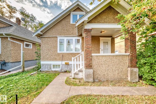 View of front of home with brick siding - 12605 107 Avenue, Edmonton, AB - Outdoor