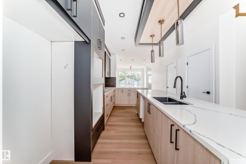 11442 125 Street, Edmonton, AB - Indoor Photo Showing Kitchen With Double Sink