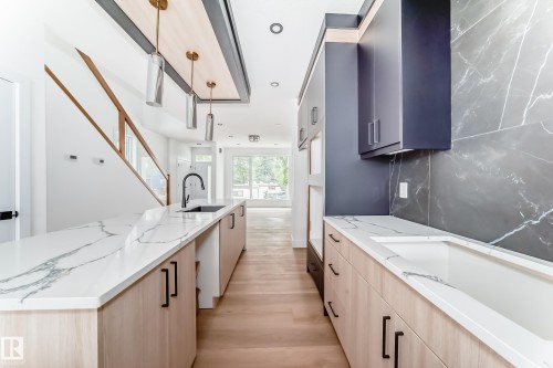 11442 125 Street, Edmonton, AB - Indoor Photo Showing Kitchen With Upgraded Kitchen