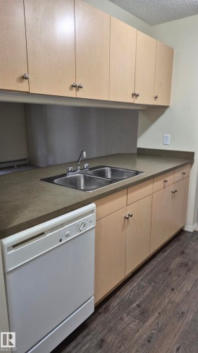 114 2430 Guardian Road, Edmonton, AB - Indoor Photo Showing Kitchen With Double Sink