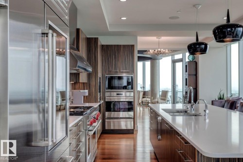 3001 11969 Jasper Avenue, Edmonton, AB - Indoor Photo Showing Kitchen With Upgraded Kitchen