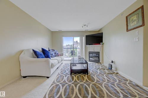 452 2096 Blackmud Creek Drive, Edmonton, AB - Indoor Photo Showing Living Room With Fireplace