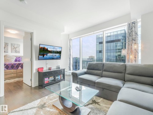 3308 10360 102 Street, Edmonton, AB - Indoor Photo Showing Living Room