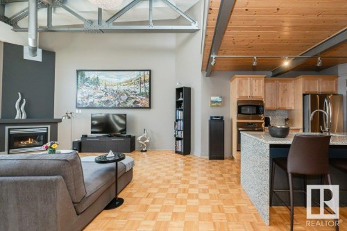 203 10009 102 Avenue, Edmonton, AB - Indoor With Fireplace