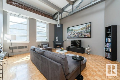 203 10009 102 Avenue, Edmonton, AB - Indoor With Fireplace