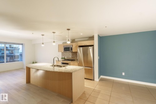 304 2510 109 Street, Edmonton, AB - Indoor Photo Showing Kitchen With Double Sink