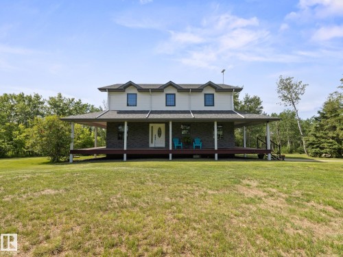 20456 Twp Road 544, Rural Strathcona County, AB - Outdoor With Deck Patio Veranda With Facade