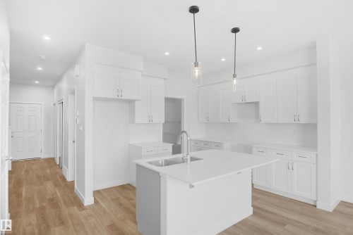 17420 7 Street, Edmonton, AB - Indoor Photo Showing Kitchen With Double Sink With Upgraded Kitchen