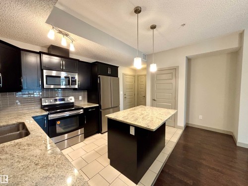 114 10510 56 Avenue, Edmonton, AB - Indoor Photo Showing Kitchen With Stainless Steel Kitchen With Double Sink