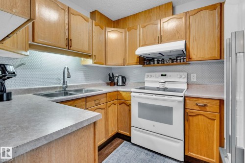 217 18012 95 Avenue, Edmonton, AB - Indoor Photo Showing Kitchen With Double Sink