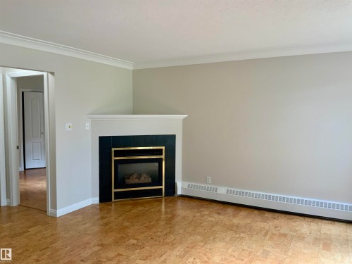 34 9914 80 Avenue, Edmonton, AB - Indoor Photo Showing Living Room With Fireplace