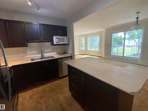 34 9914 80 Avenue, Edmonton, AB - Indoor Photo Showing Kitchen With Double Sink