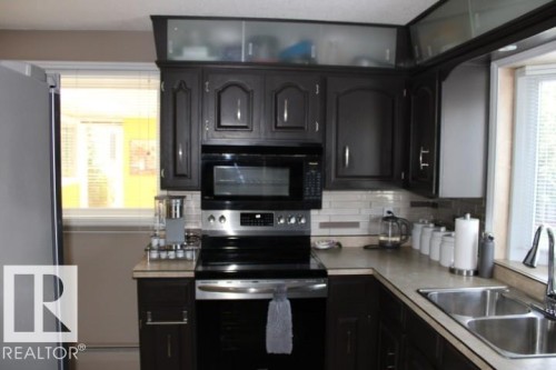 13304 70 Street, Edmonton, AB - Indoor Photo Showing Kitchen With Double Sink