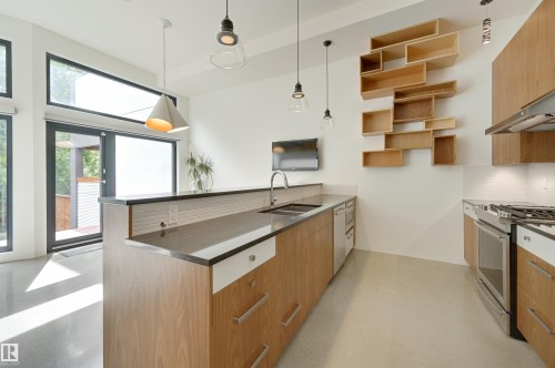 50 Sylvancroft Lane, Edmonton, AB - Indoor Photo Showing Kitchen With Double Sink