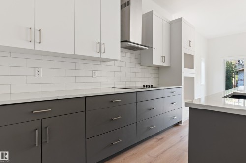 9807 90 Avenue, Edmonton, AB - Indoor Photo Showing Kitchen With Upgraded Kitchen