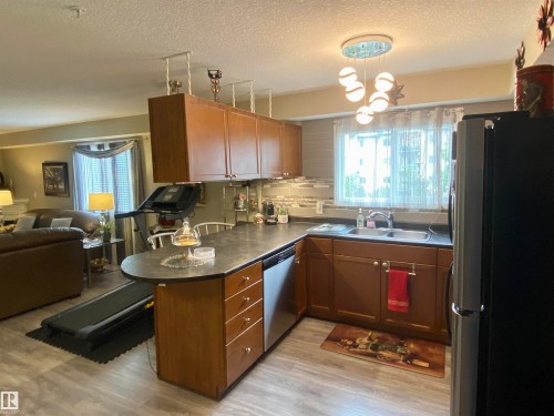 306 260 Lewis Estates Boulevard, Edmonton, AB - Indoor Photo Showing Kitchen With Double Sink