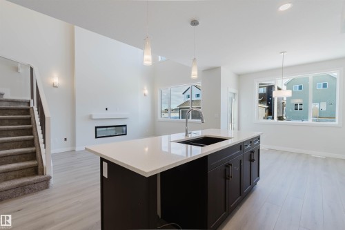 5407 Parc Reunis Way, Beaumont, AB - Indoor Photo Showing Kitchen With Double Sink With Upgraded Kitchen