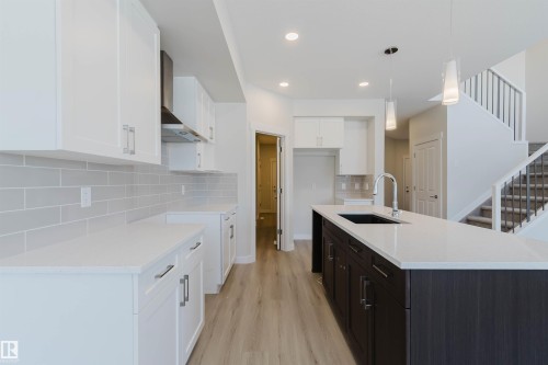 5407 Parc Reunis Way, Beaumont, AB - Indoor Photo Showing Kitchen With Upgraded Kitchen