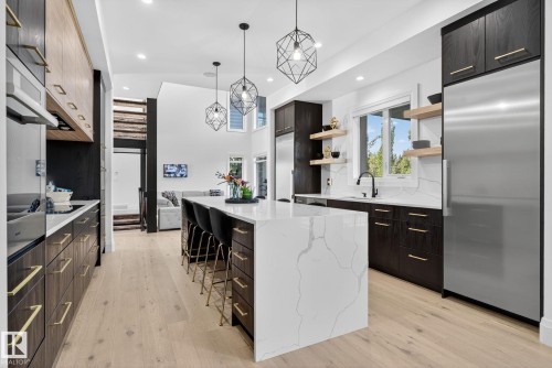 52355 Range Road 233, Rural Strathcona County, AB - Indoor Photo Showing Kitchen With Upgraded Kitchen