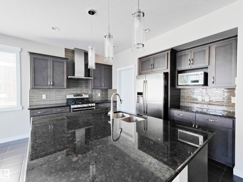 8008 18 Avenue, Edmonton, AB - Indoor Photo Showing Kitchen With Double Sink With Upgraded Kitchen