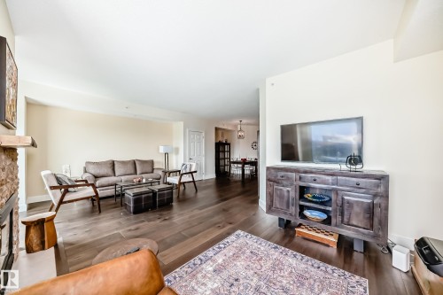 707 10108 125 Street, Edmonton, AB - Indoor Photo Showing Living Room With Fireplace