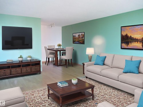 1007 11307 99 Avenue, Edmonton, AB - Indoor Photo Showing Living Room