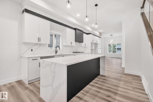 11032 128 Street, Edmonton, AB - Indoor Photo Showing Kitchen With Upgraded Kitchen