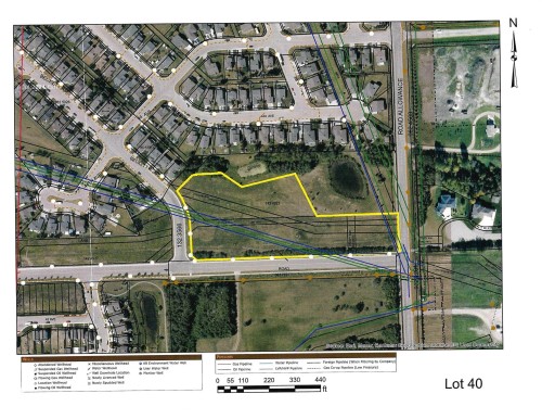 Map of property location with property boundaries highlighted - 3500 43 Ave, Drayton Valley, AB 