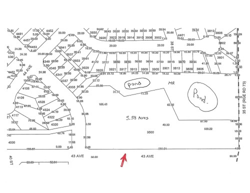 Map showing property parcels - 3500 43 Ave, Drayton Valley, AB 