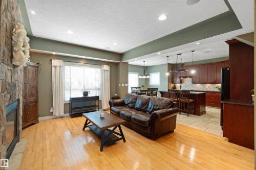 17440 119 Street, Edmonton, AB - Indoor Photo Showing Living Room With Fireplace