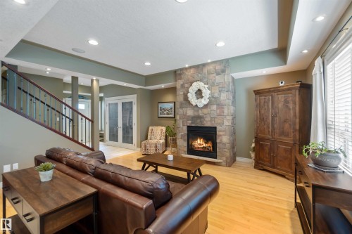 17440 119 Street, Edmonton, AB - Indoor Photo Showing Living Room With Fireplace