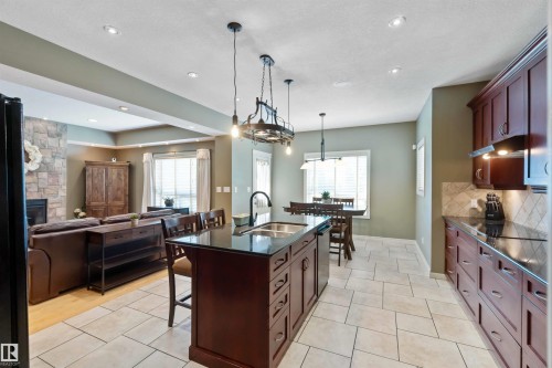 17440 119 Street, Edmonton, AB - Indoor Photo Showing Kitchen With Double Sink With Upgraded Kitchen