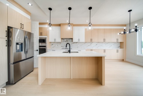 8824 183 Avenue, Edmonton, AB - Indoor Photo Showing Kitchen With Stainless Steel Kitchen With Upgraded Kitchen
