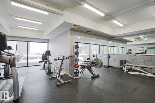 702 9923 103 Street, Edmonton, AB - Indoor Photo Showing Gym Room